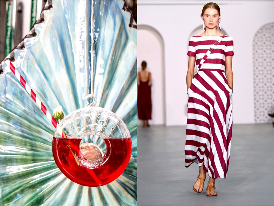 Sandy Skky in Stripes inspired by Jasper Conran’s mini holiday deckchair dresses